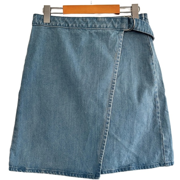 NWOT! Ann Taylor Loft Wrap Denim Jean Skirt Size 2 - Picture 3 of 13